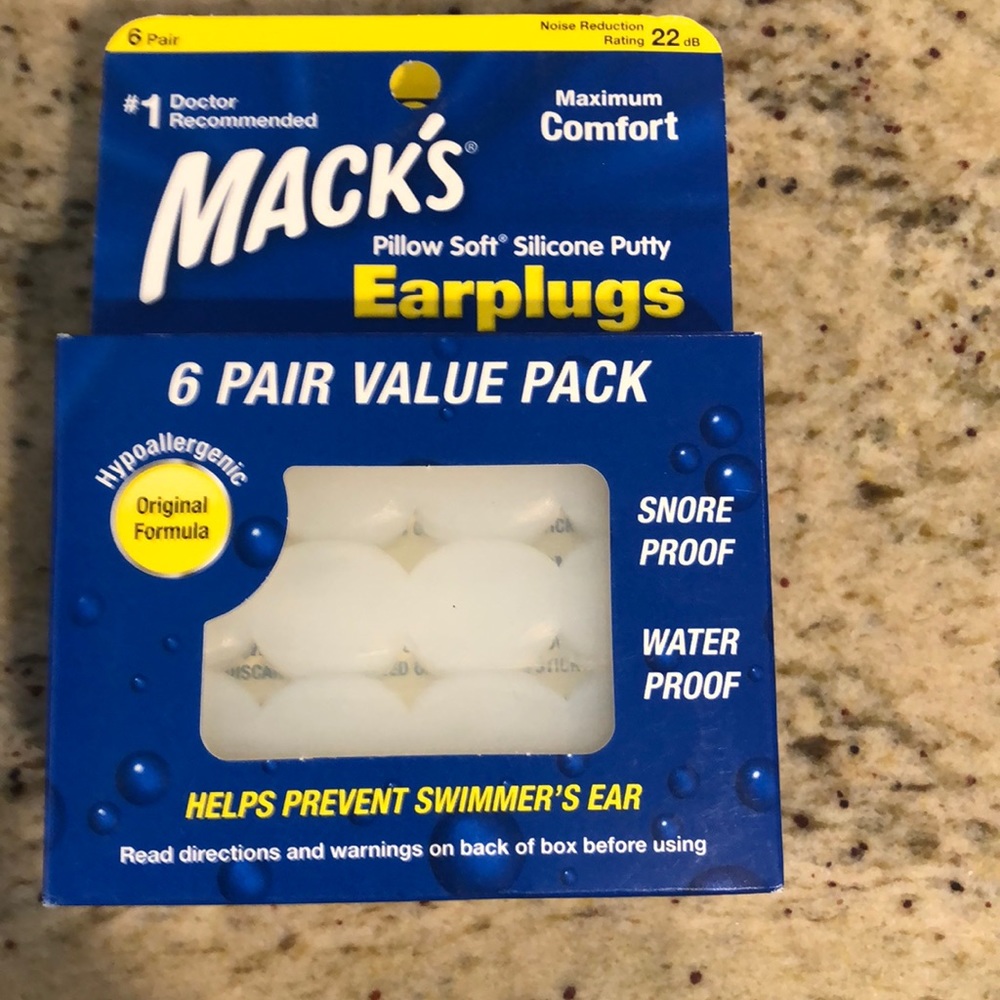 NIB Mack’s Earplugs 3 packs